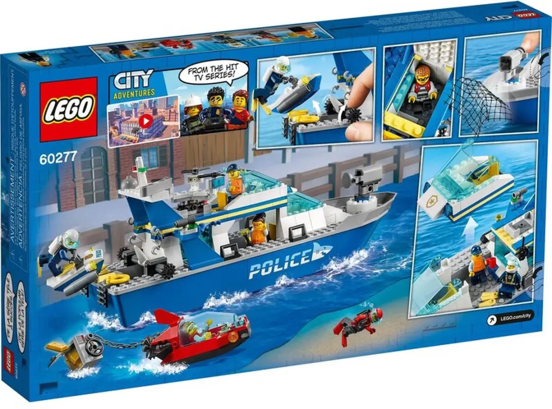LEGO City Politie Patrouilleboot 60277 - 276 Stukken