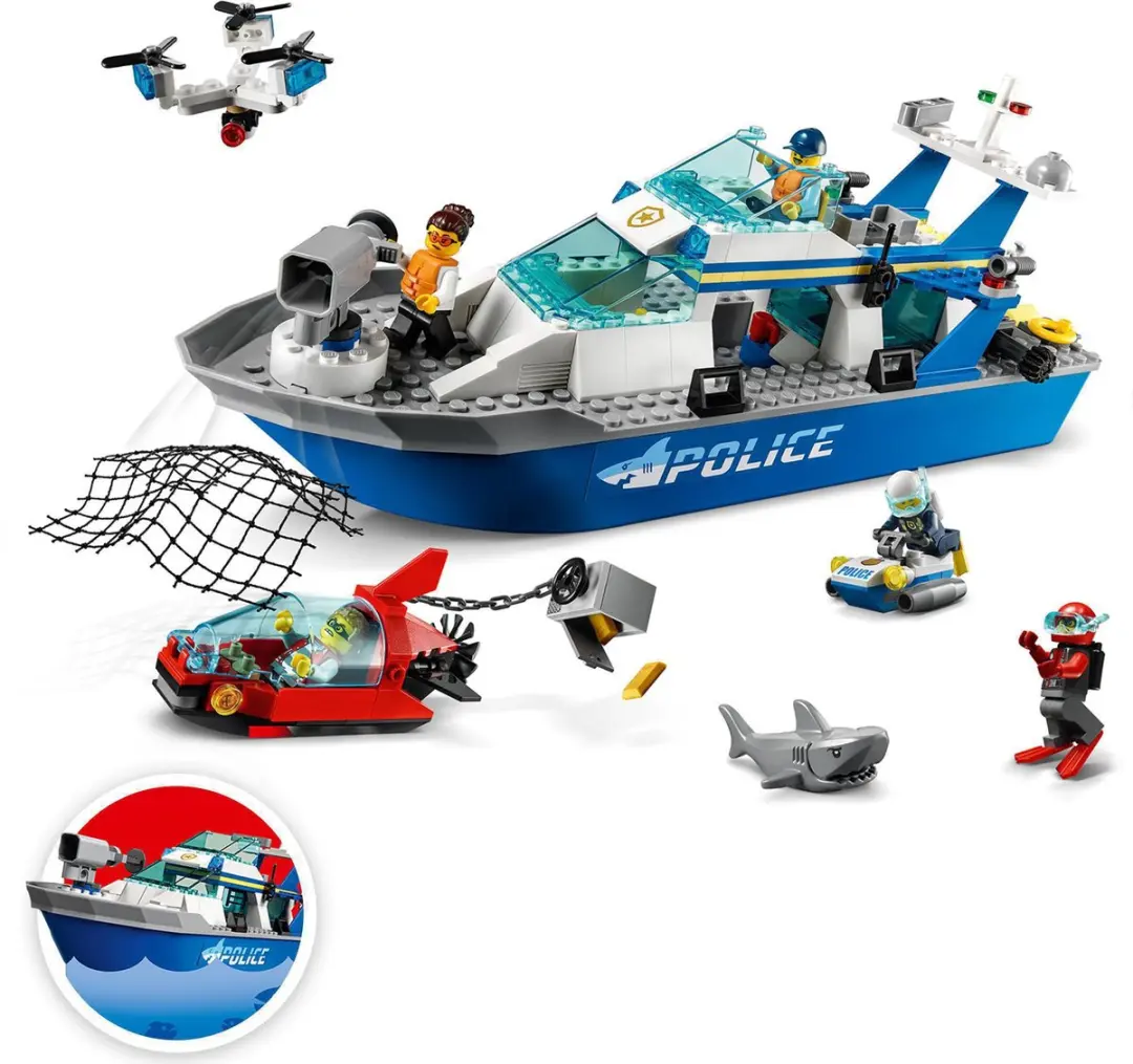 LEGO City Politie Patrouilleboot 60277 - 276 Stukken