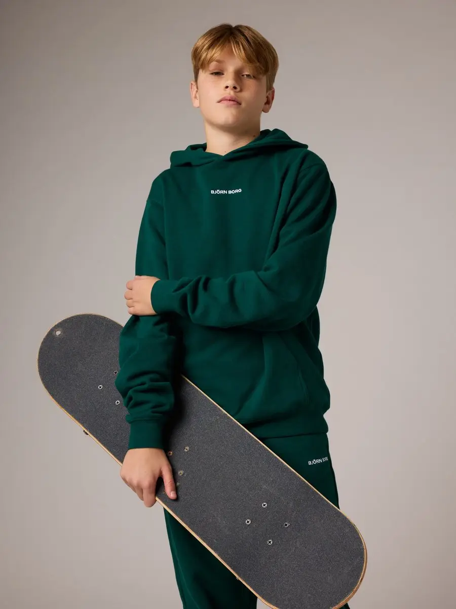 Björn Borg Classic Hoodie Jongens - Rain Forest Groen - Maat 134-140