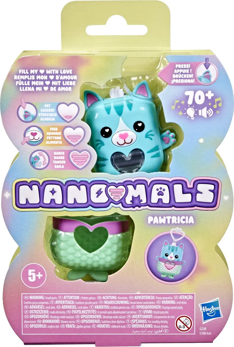 Hasbro Nanomals Pawtricia Blauw Katje G2208