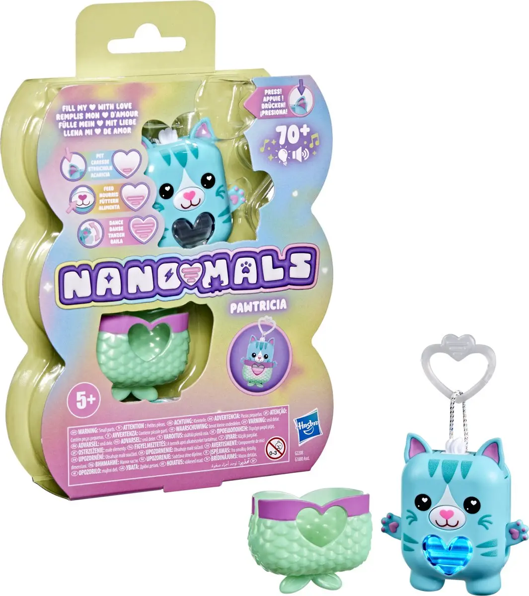 Hasbro Nanomals Pawtricia Blauw Katje G2208