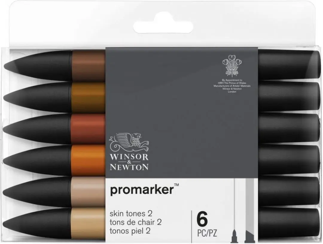 Winsor & Newton Promarker 6 Skin Tones Set - 6 Stuks
