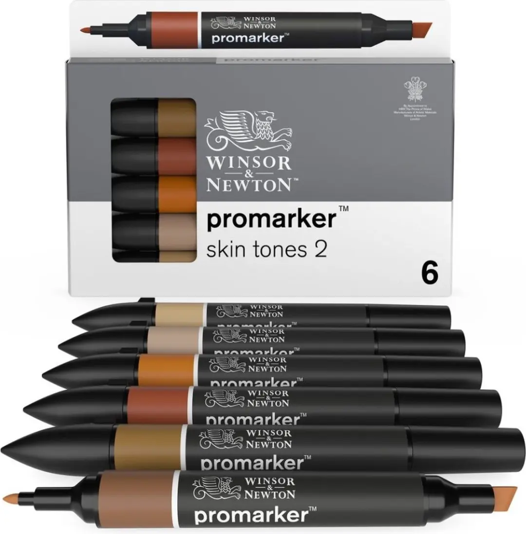 Winsor & Newton Promarker 6 Skin Tones Set