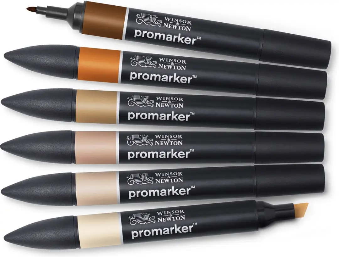 Winsor & Newton Promarker 6 Skin Tones Set - 6 Stuks