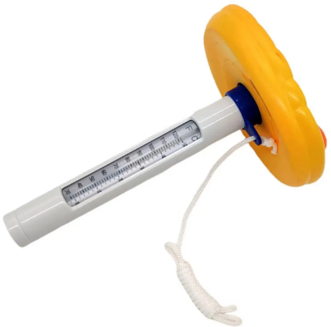 Bellatio Design Zwembadthermometer Bootje - 25cm - Geel