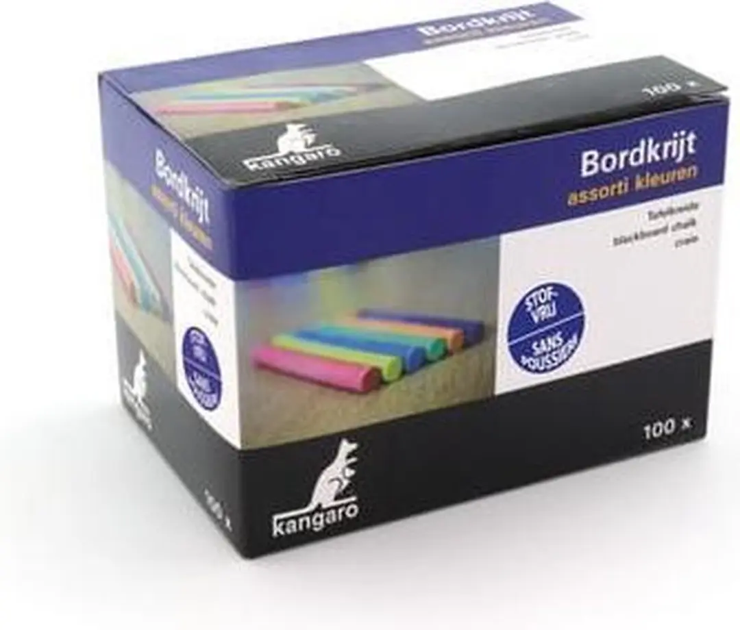 Kangaro Bordkrijt Assorti 100 Stuks