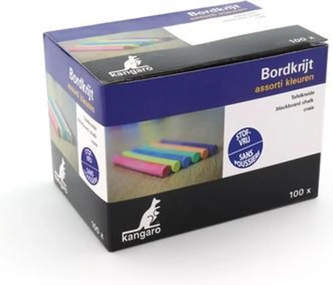 Kangaro Bordkrijt Assorti 100 Stuks