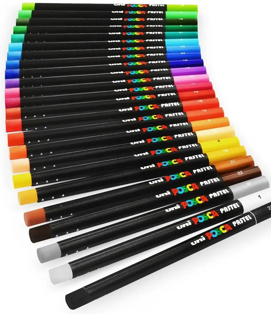 Posca Pastel Krijtset 24 Stuks - Meerkleurig