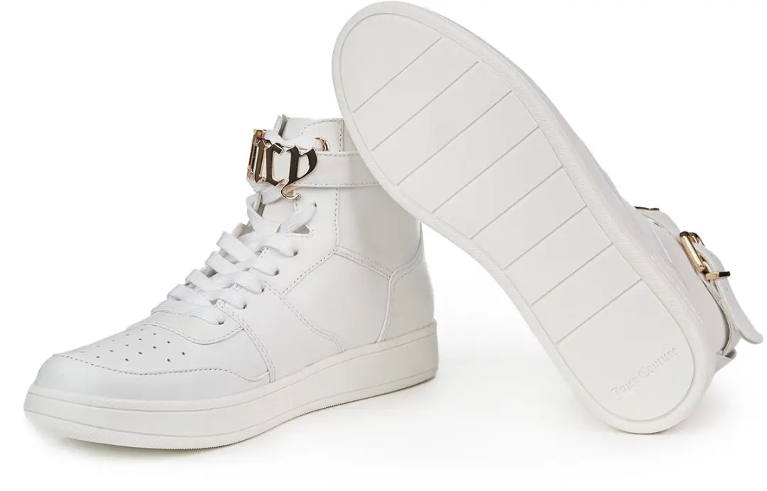 Juicy Couture Candice Hoge Top Sneakers - Natuurlijk Leer - Wit - 42