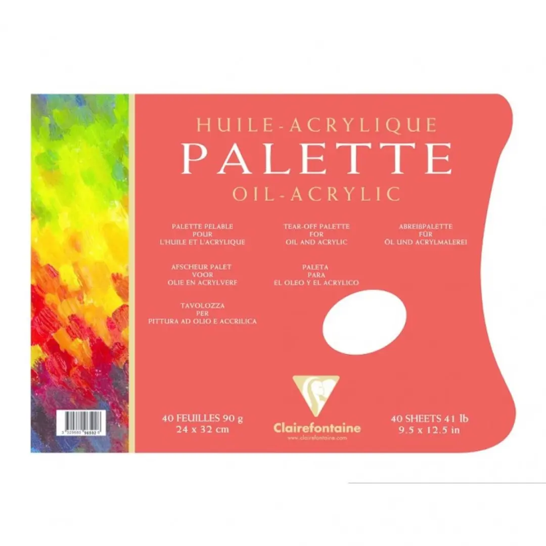 Clairefontaine Palette Olie/Acrylverf 40 Bladen 24x32cm