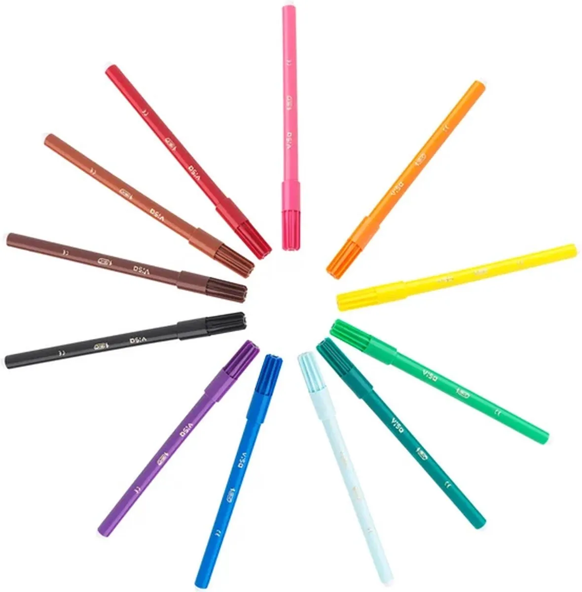 Bic Kids Visa Fijnschrijvende Viltstiften - 12 Stuks Multicolor