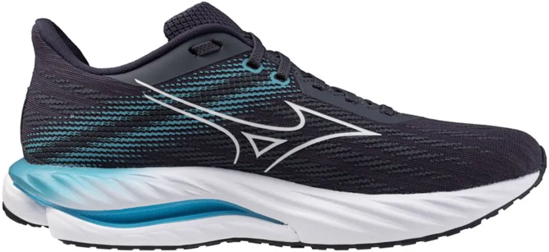 Mizuno Wave Inspire 21 Heren Hardloopschoenen 46 - Donkergrijs/Wit/Blauw - afbeelding 5 van 6