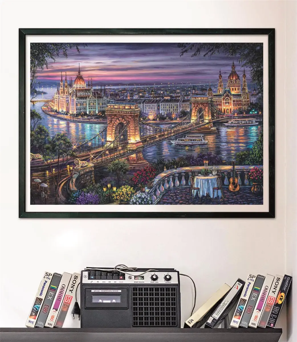 Clementoni Lights of the Danube Legpuzzel 1000 Stuks - Meerkleurig