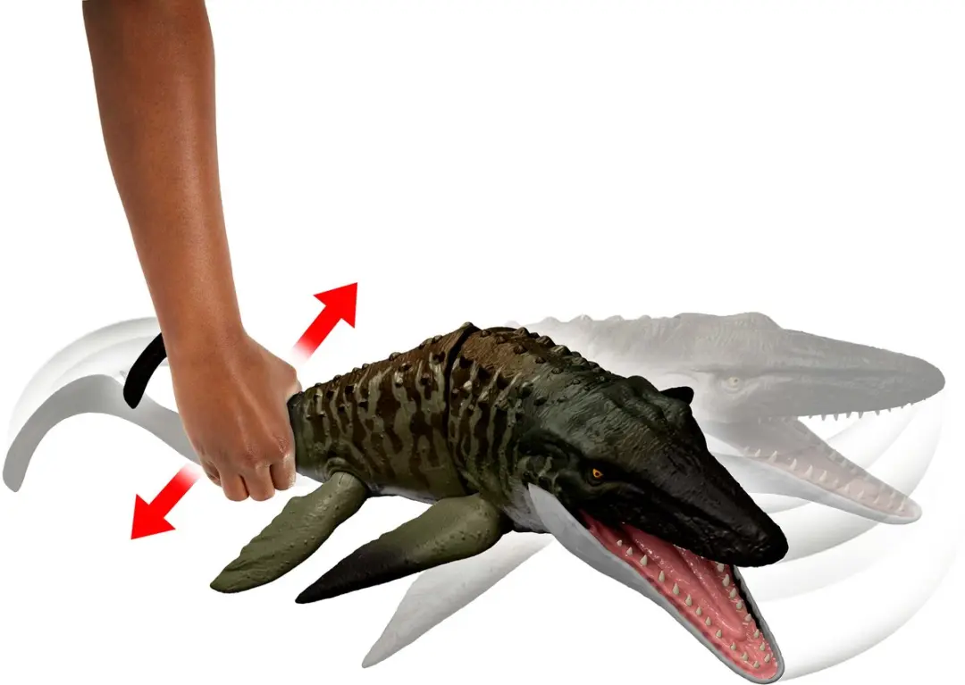 Jurassic World Bite 'N Blast Mosasaurus JJP80 Actiefiguur - Meerkleurig