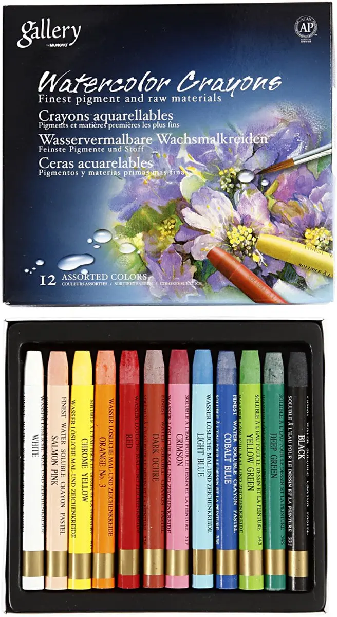 Mungyo Gallery Aqua Crayons Aquarelkrijt - 12 Stuks
