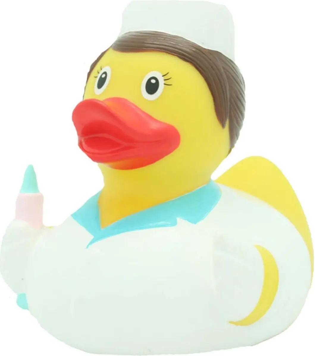 Van der Meulen Badeend Verpleegster Rubber - Meerkleurig