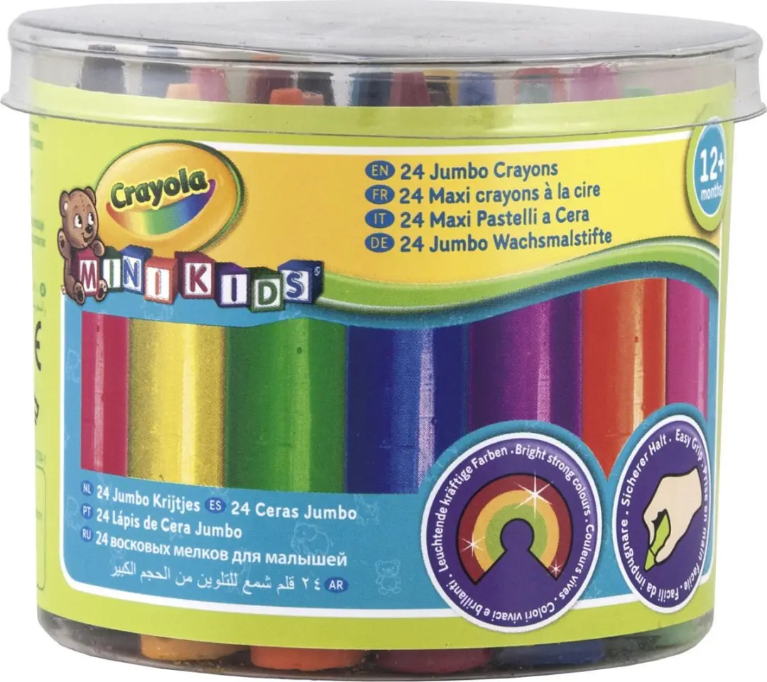 Crayola Mini Kids Dikke Waskrijtjes 24 Stuks - Veelkleurig