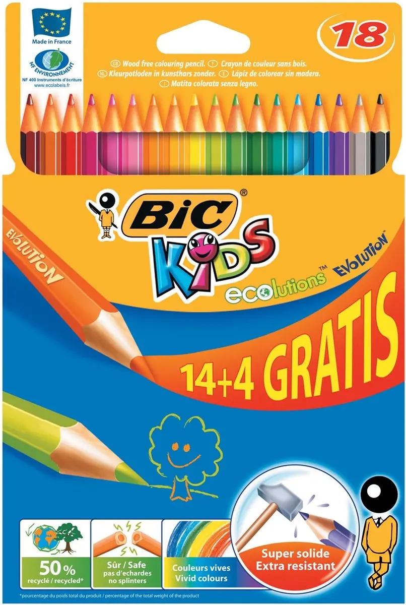 BIC Kids Evolution Kleurpotloden 18 Stuks