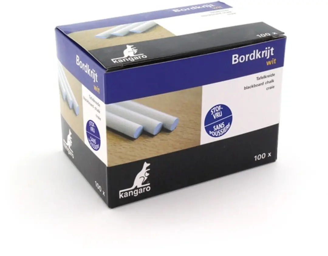 Kangaro Bordkrijt Stofvrij Wit - 100 Stuks