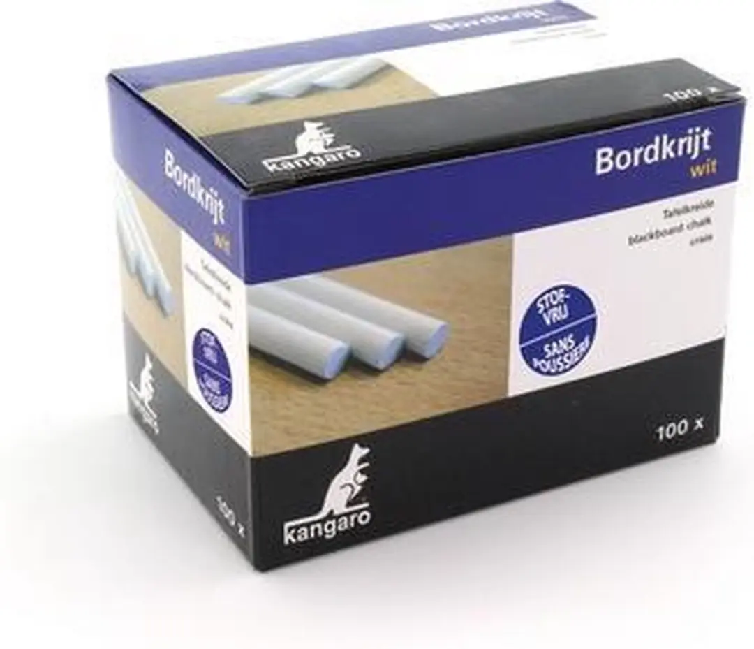 Kangaro Bordkrijt Stofvrij Wit