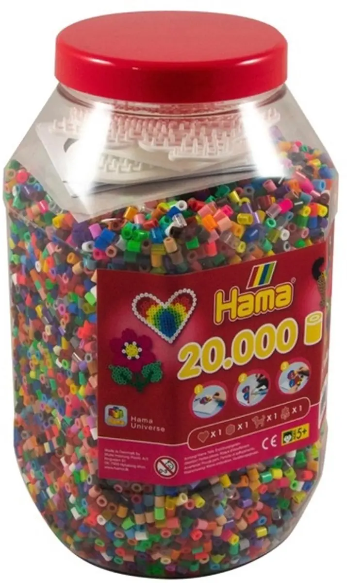 Hama XXL Mega Pot Strijkkralen 20.000 - Diverse