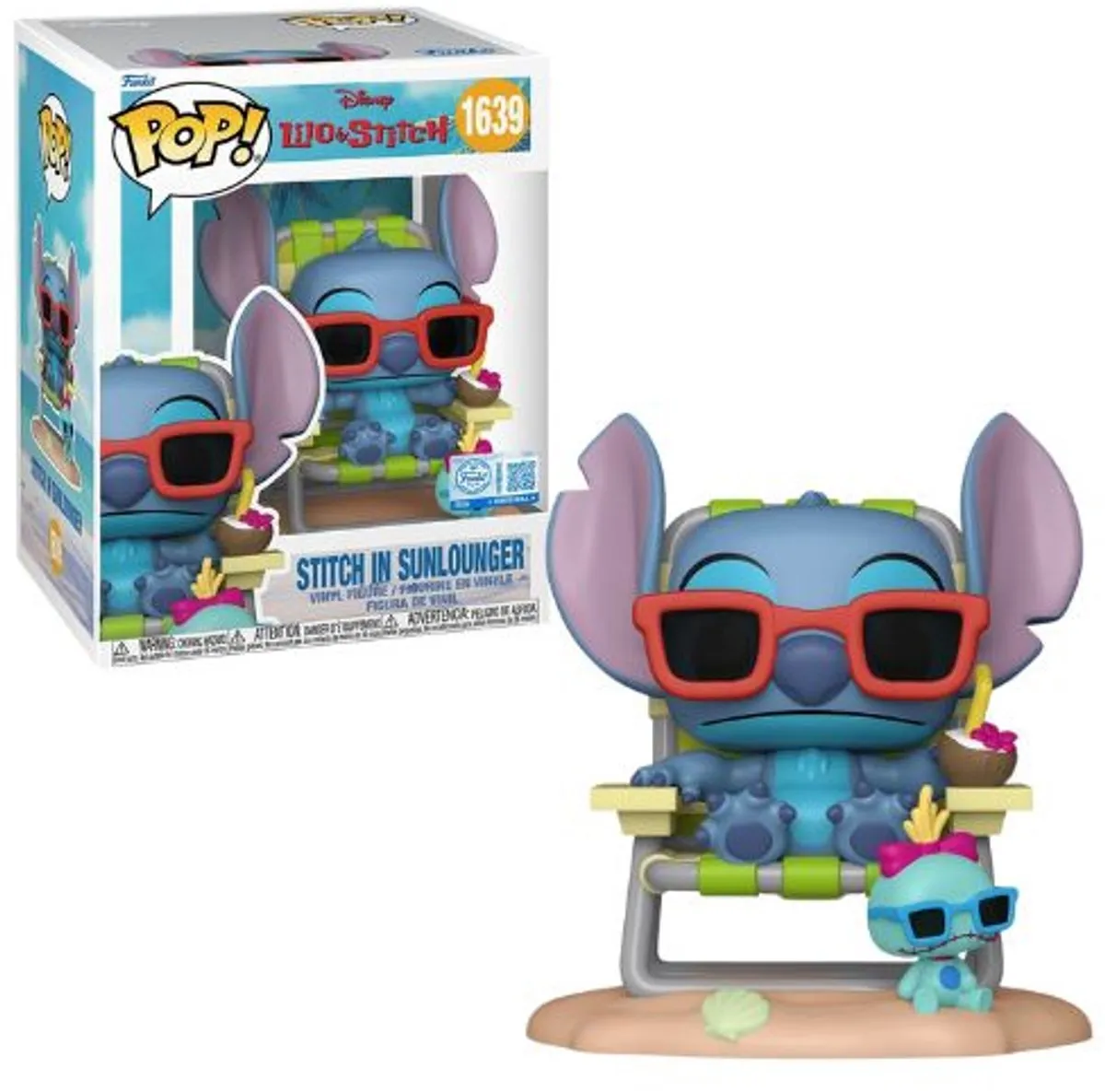 Funko Pop! Plus Disney Lilo & Stitch Stitch in Sunlounger #1639