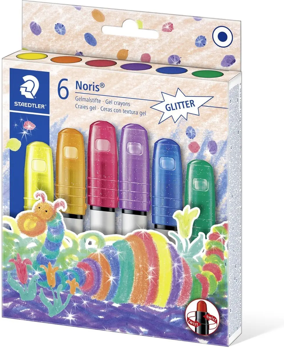 STAEDTLER Noris Gelkrijt - 6 Glitterkleuren - afbeelding 6 van 6