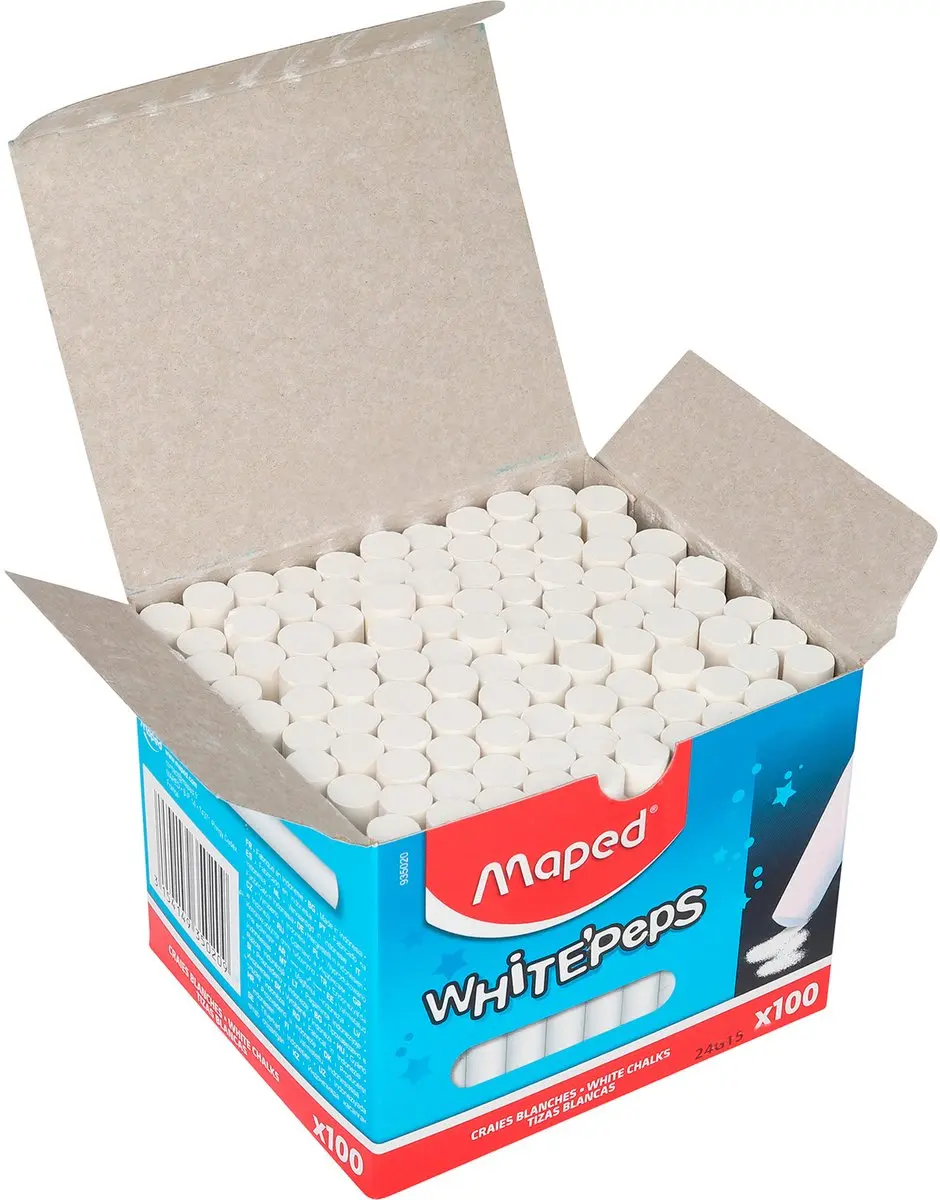 Maped Office Wit Stofvrij Krijtjes - 100 Stuks