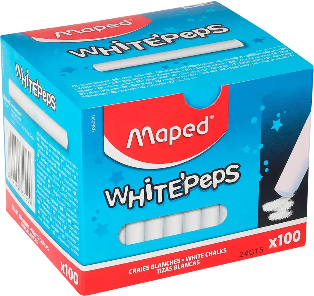 Maped Office Wit Stofvrij Krijtjes - 100 Stuks