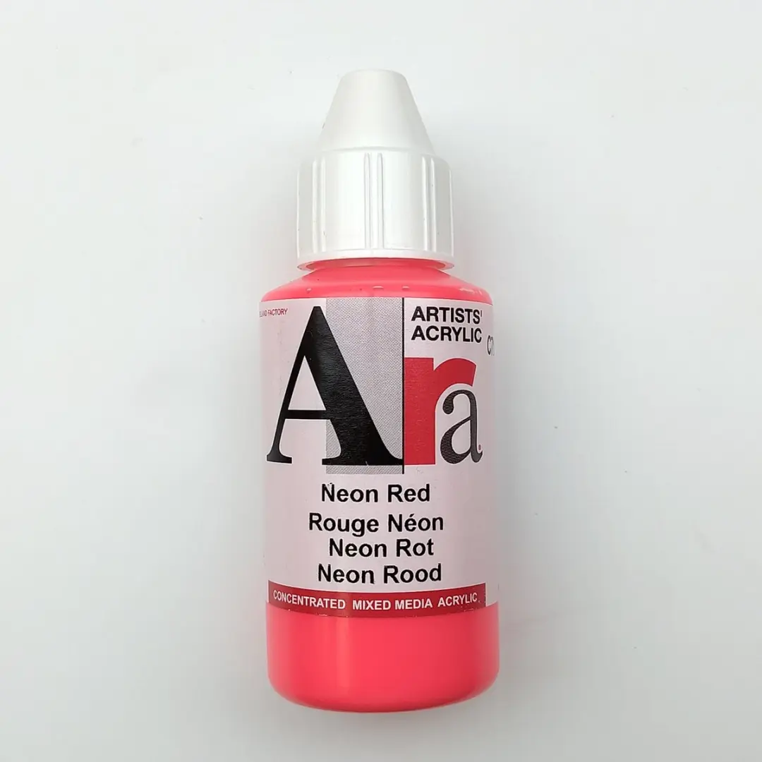 Ara Acrylverf Neon Rood 100ml