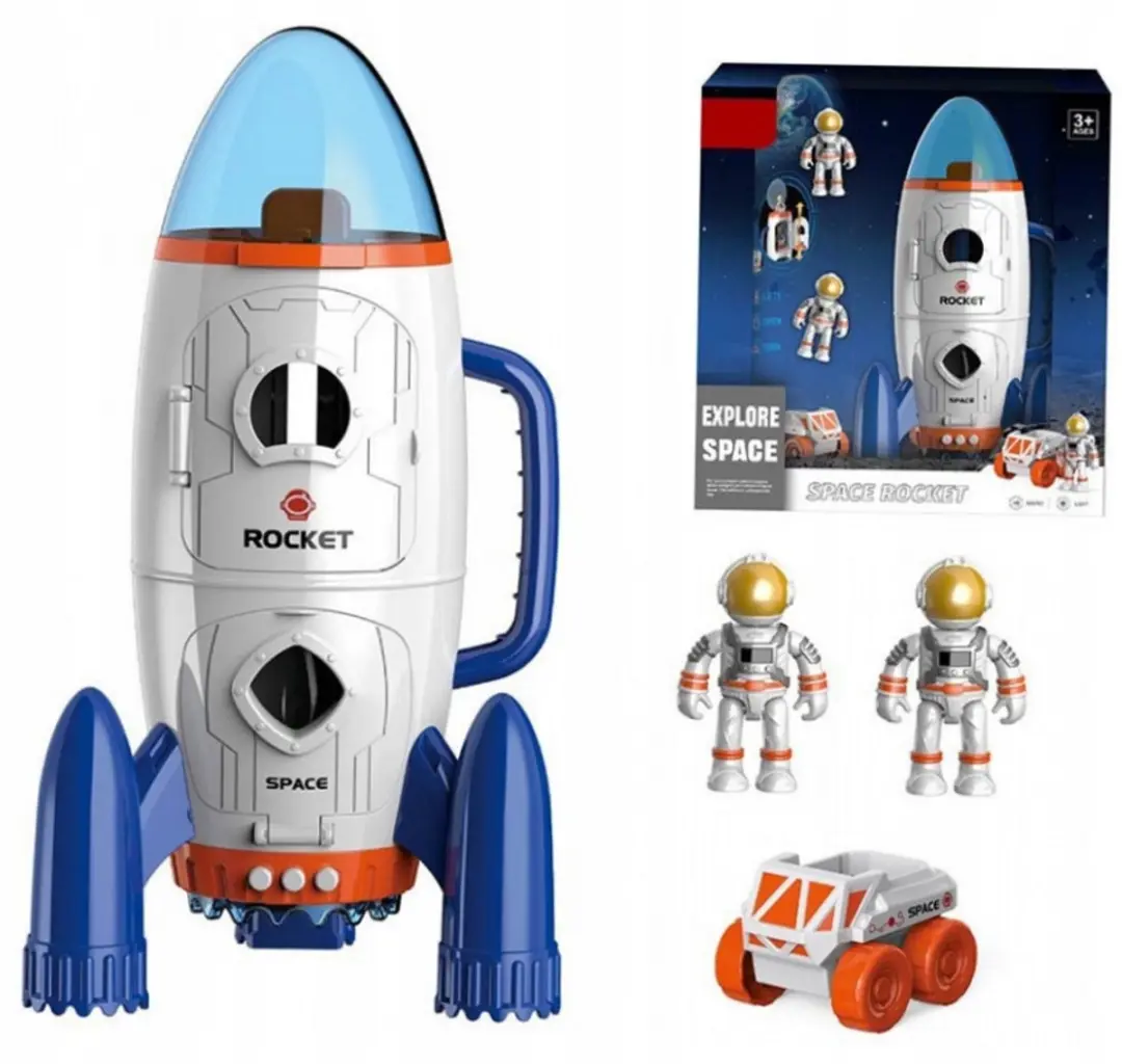 Pioneer Ruimteraket met Astronauten - Licht & Geluid - 3x AAA - afbeelding 4 van 4