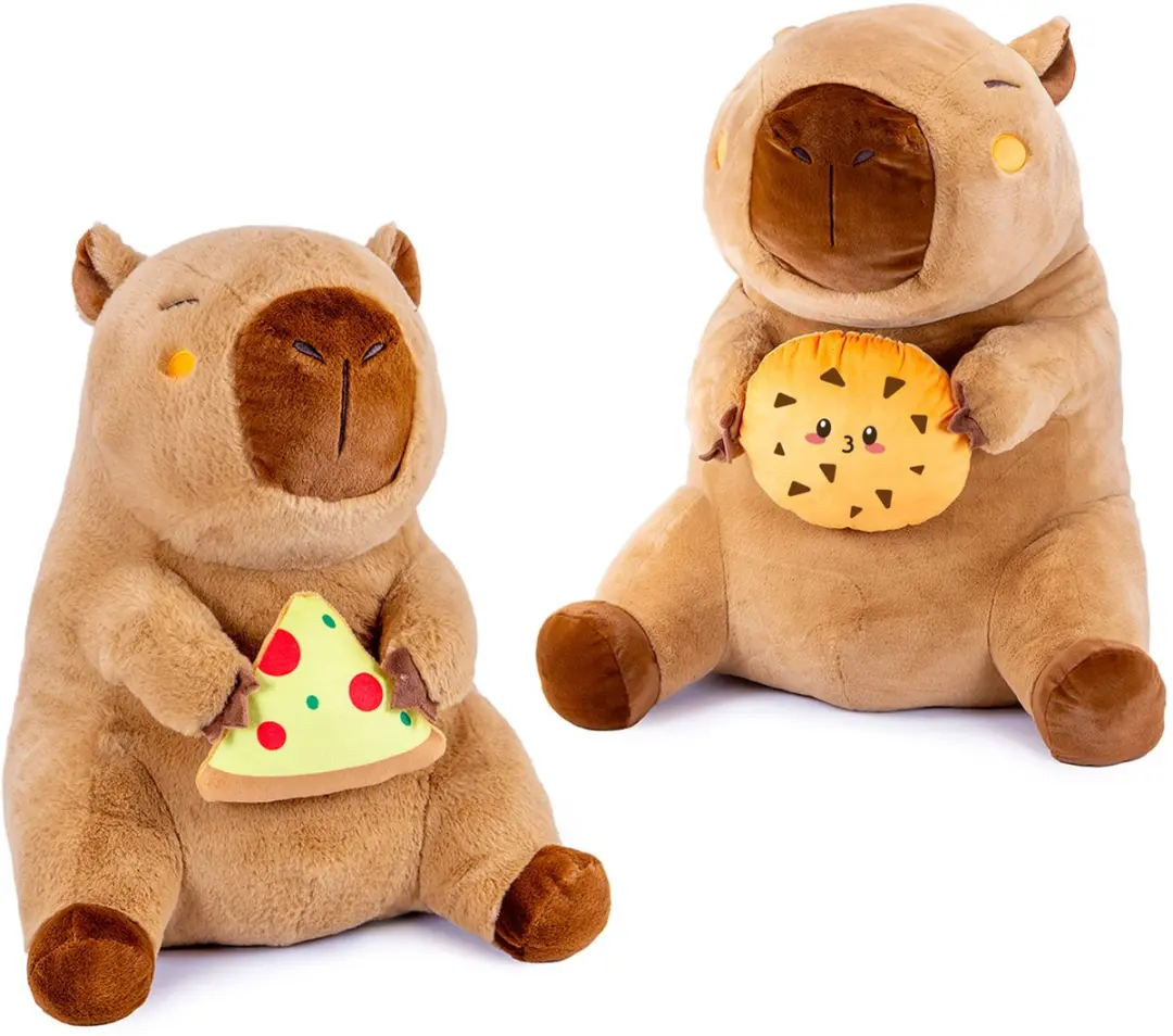 Topknuffels Capybara met Koekje Pluche XXL 100cm - Bruin