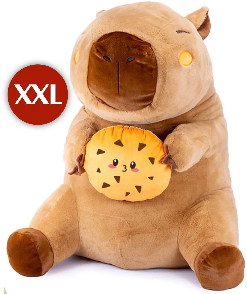 Topknuffels Capybara met Koekje Pluche XXL 100cm