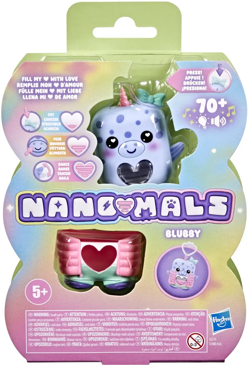 Hasbro Nanomals Blubby de Narwal G2214 - Meerkleurig