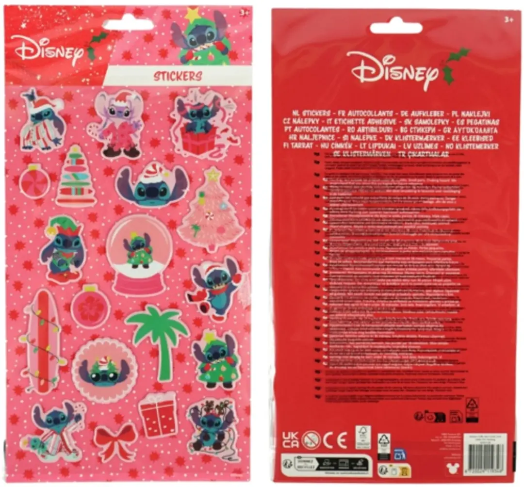 Disney Kerststickers Multikleur - 4 Vellen Puffy Stickers