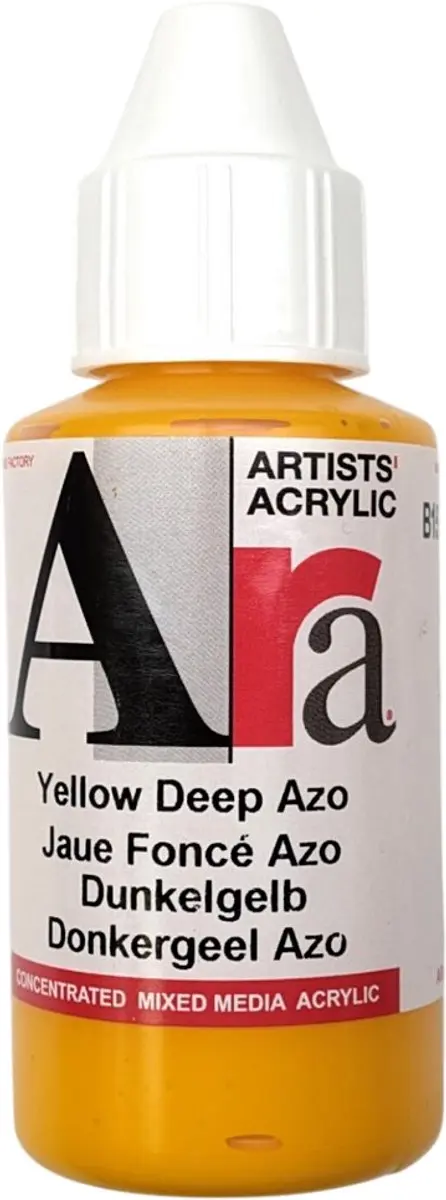 Ara Acrylverf Donkergeel Azo 100ml