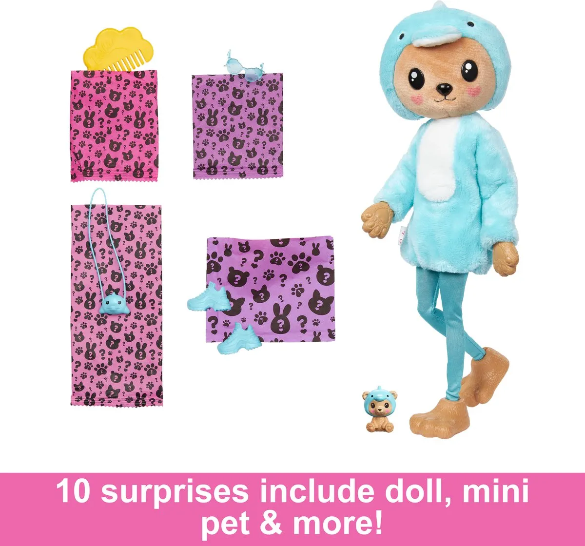 Barbie Cutie Reveal Pop Teddybeer Dolfijn Pop