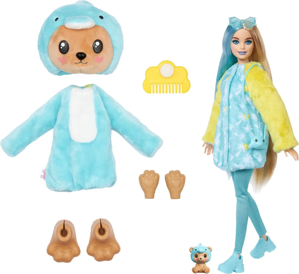 Barbie Cutie Reveal Pop Teddybeer Dolfijn Pop