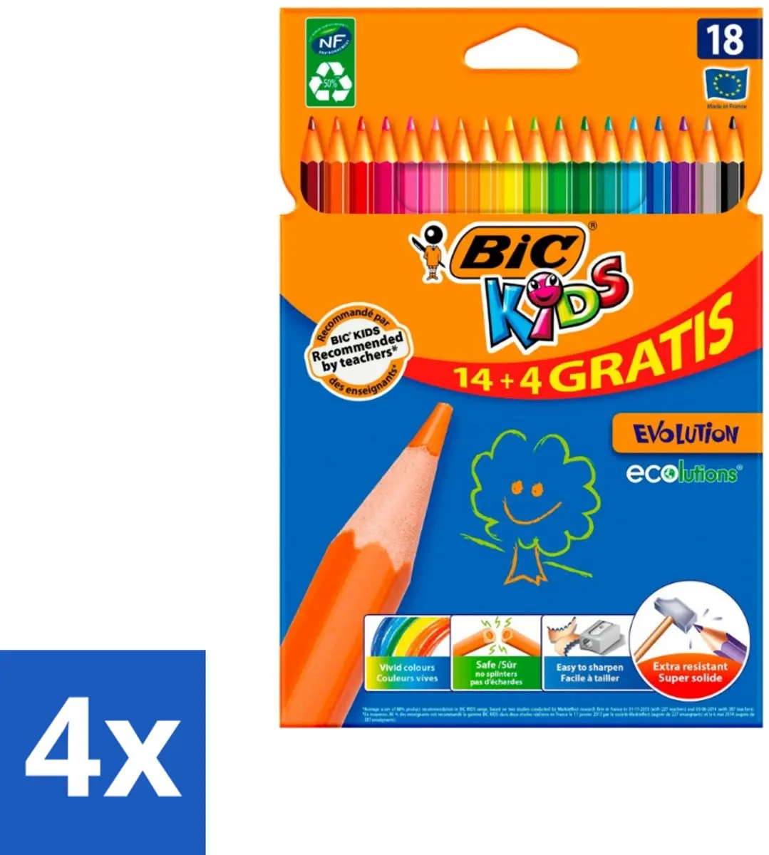 Bic Kids Evolution Kleurpotloden 18 Stuks
