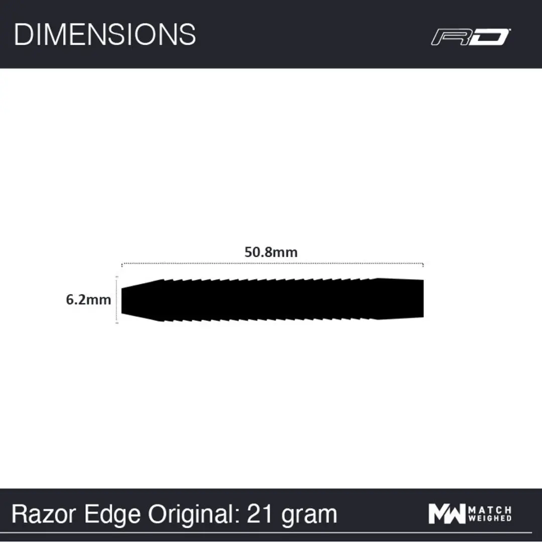 Red Dragon Razor Edge 85% Dartpijlen 3 Stuks - Zilver