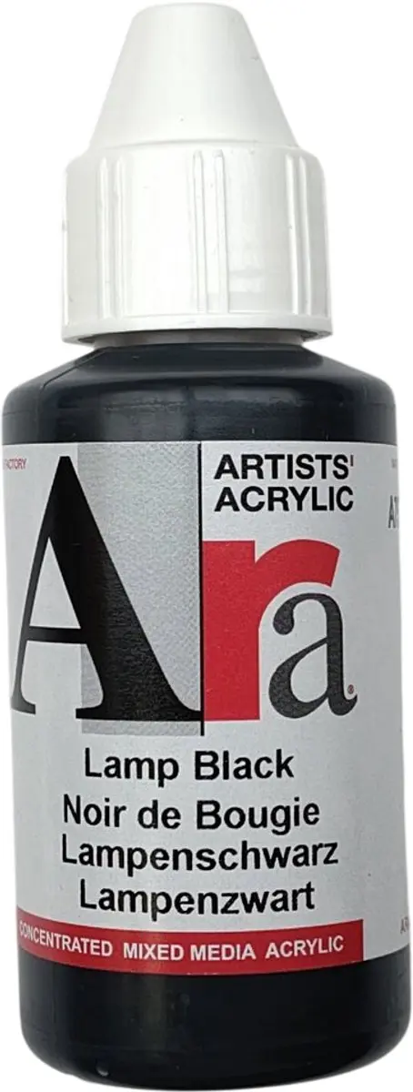 Ara Acrylverf 100ml Lampenzwart A75