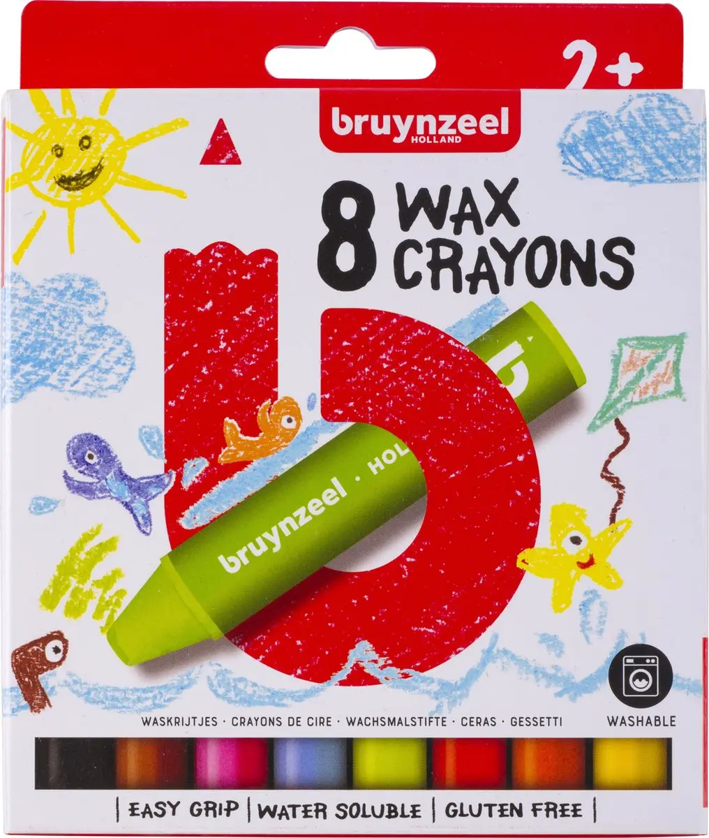 BRUYNZEEL Kids Waskrijt Set 8 Stuks