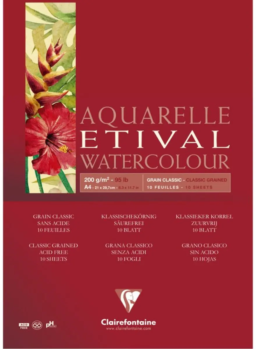 Clairefontaine Etival Aquarelblok 300g A3 Spiraal
