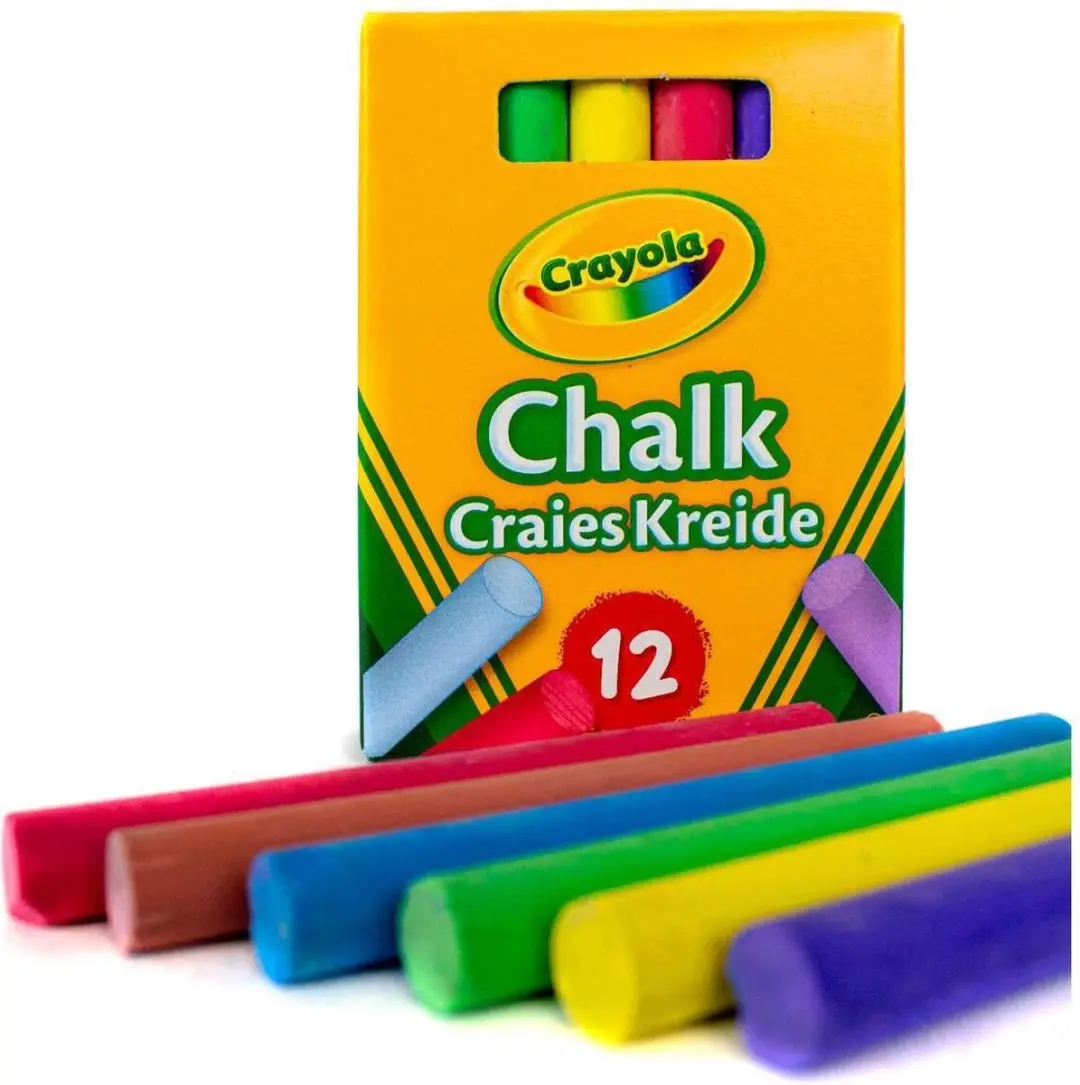 Crayola Bordkrijt 12 Stuks - 6 Primaire Kleuren - Veelkleurig