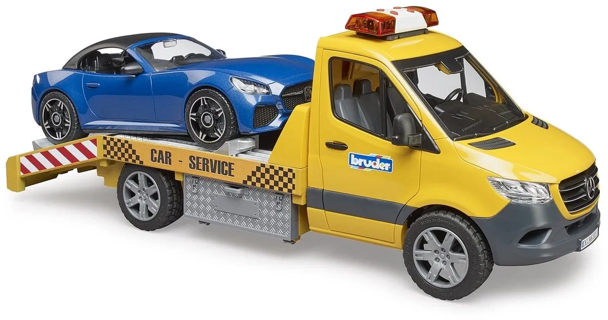Bruder Mercedes-Benz Transporter met Roadster 2675