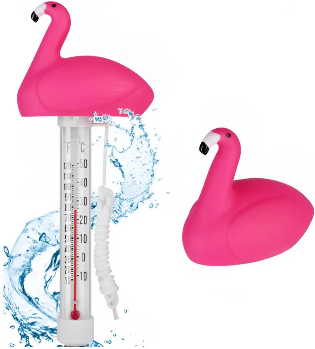 Bellatio Design Zwembadthermometer Flamingo