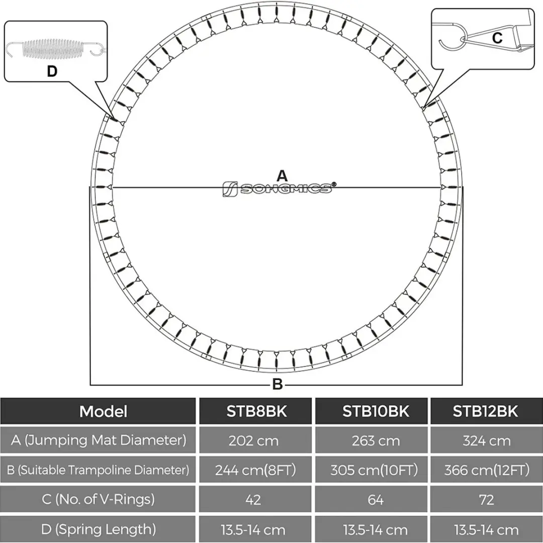 Songmics Springmat Trampoline Ø305cm