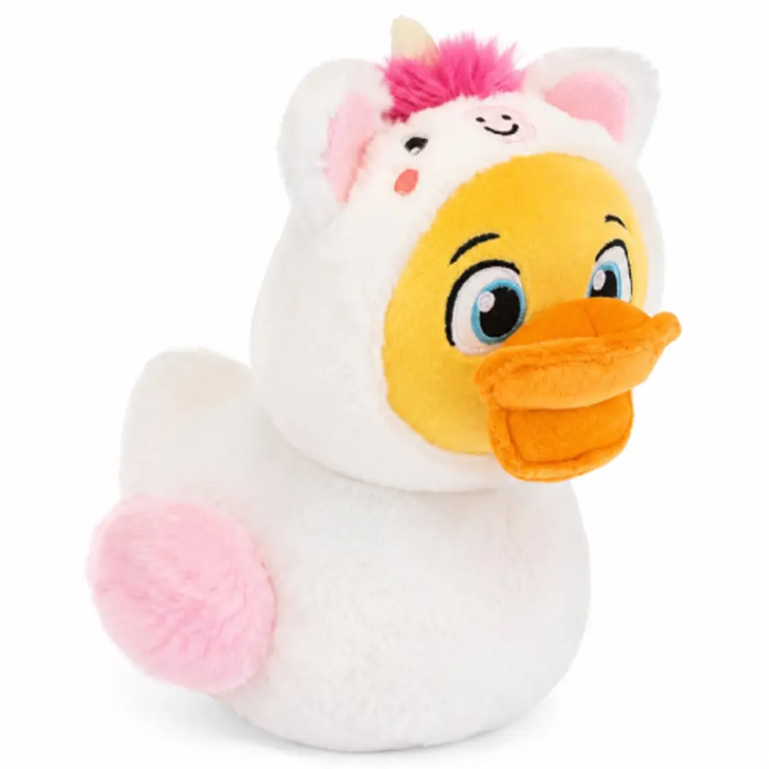 Topknuffels Eend in Eenhoorn Outfit Pluche Knuffel 30cm