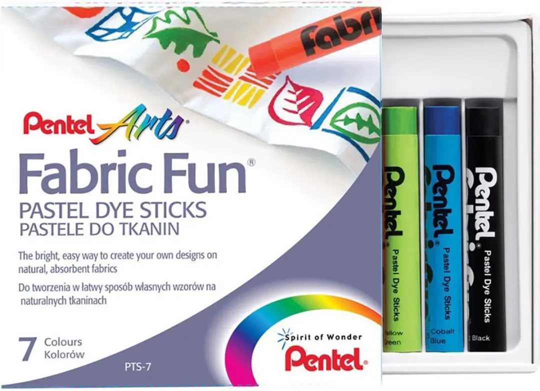 Pentel Textielkrijt PTS7 - 7 Kleuren