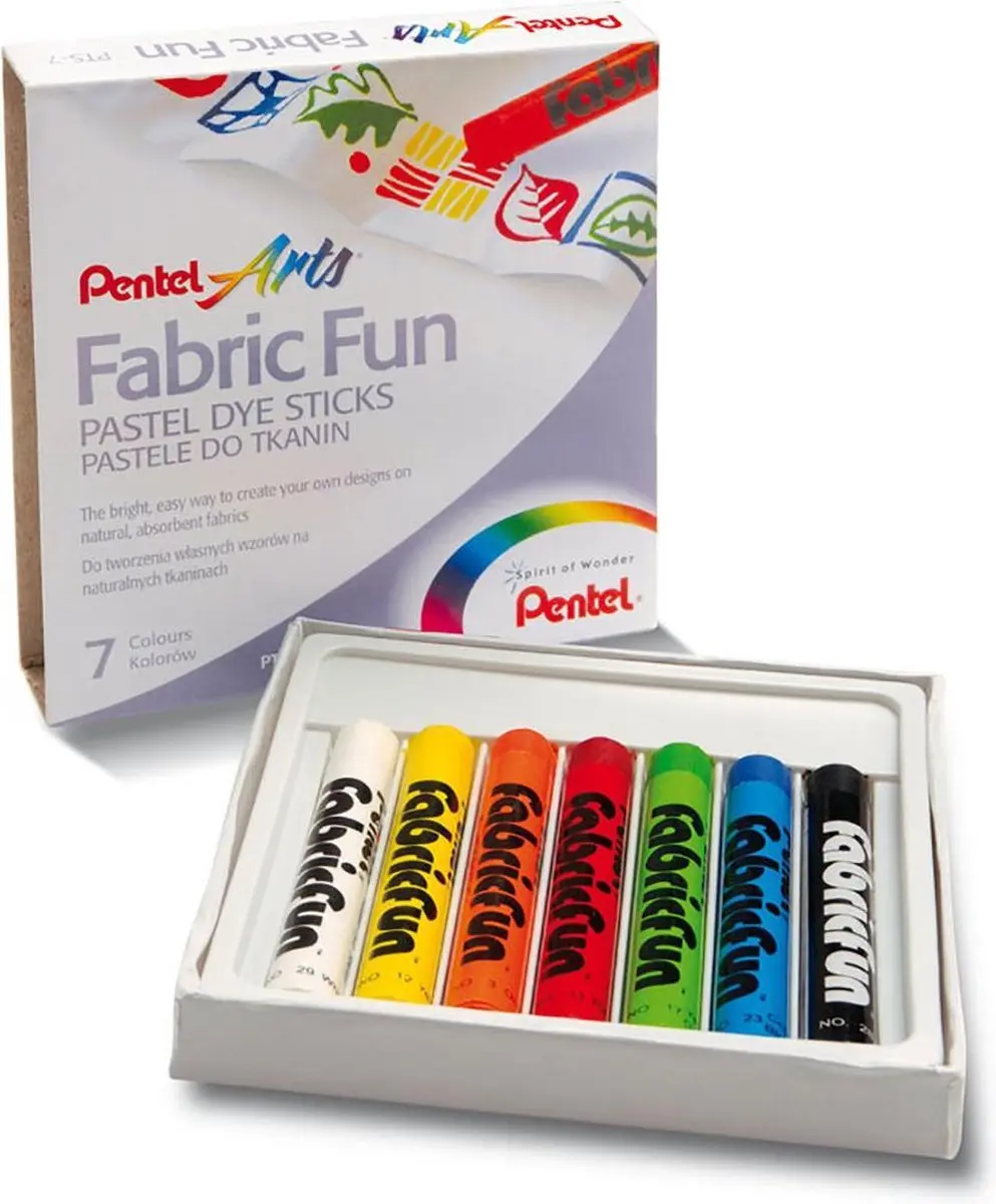 Pentel Textielkrijt PTS7 - 7 Kleuren